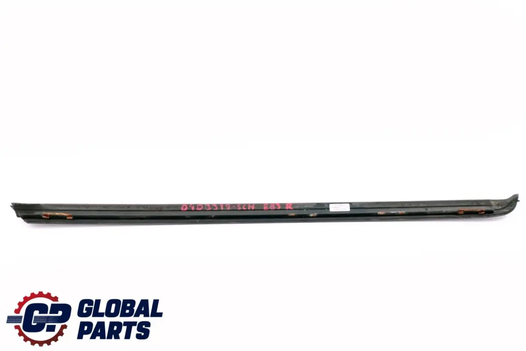 Front Right O/S Windscreen Drip Moulding Trim Schwarz 2 Black to BMW X3 Series E83 with Part number 0403319 BMW X3 Series E83 Front Right O/S Windscreen Drip Moulding Trim Schwarz 2 Black - SKU P0403319-SCH - Part number 0403319