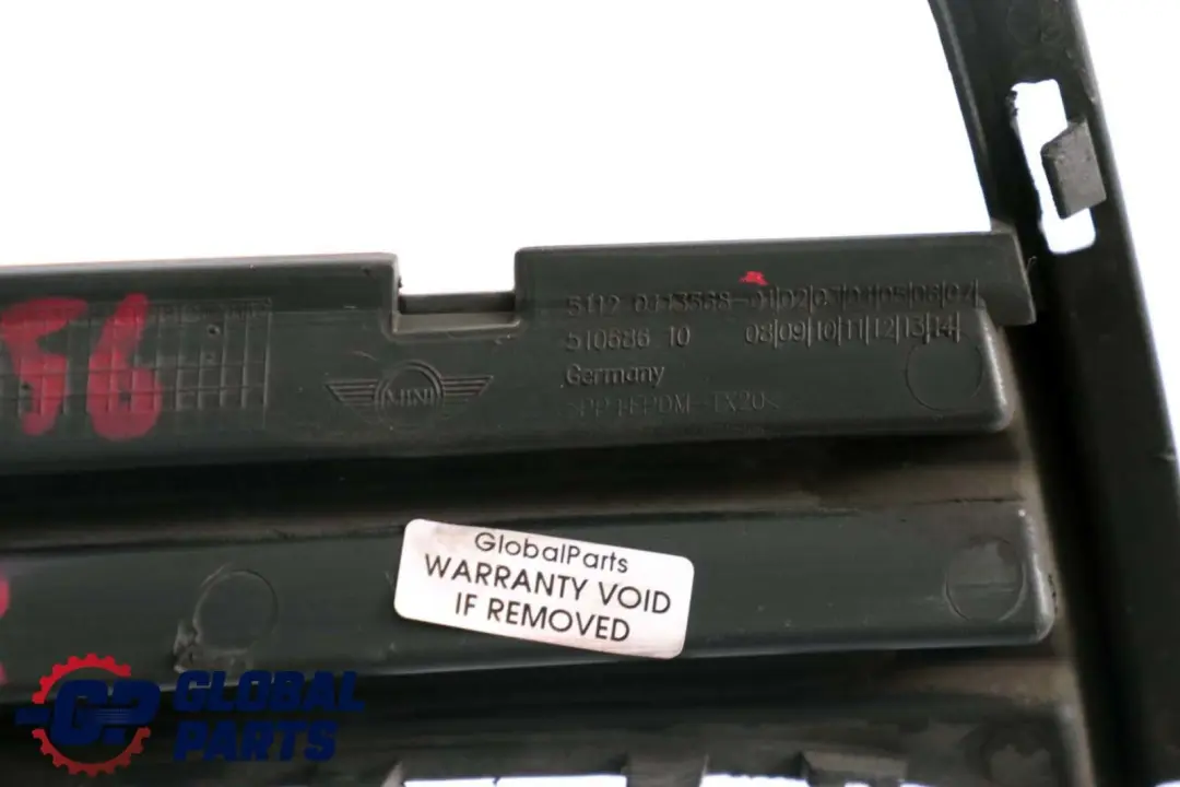 Bumper Grille Vent PDC Hole Right O/S 0413568 to Mini Cooper R56 R57 Rear with Part number 0413258 Mini Cooper R56 R57 Rear Bumper Grille Vent PDC Hole Right O/S 0413568 - SKU P0413568 - Part number 0413258