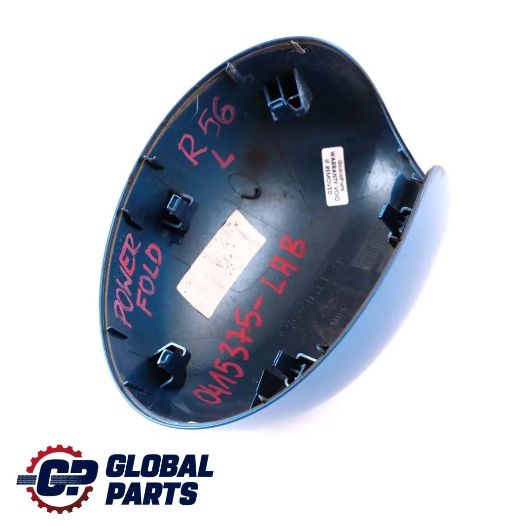 Fold Cap Casing Left N/S Mirror Wing Laser Blue to BMW Mini R55 R56 Cover Power with Part number 0415375 BMW Mini R55 R56 Cover Power Fold Cap Casing Left N/S Mirror Wing Laser Blue - SKU P0415375-LAB - Part number 0415375