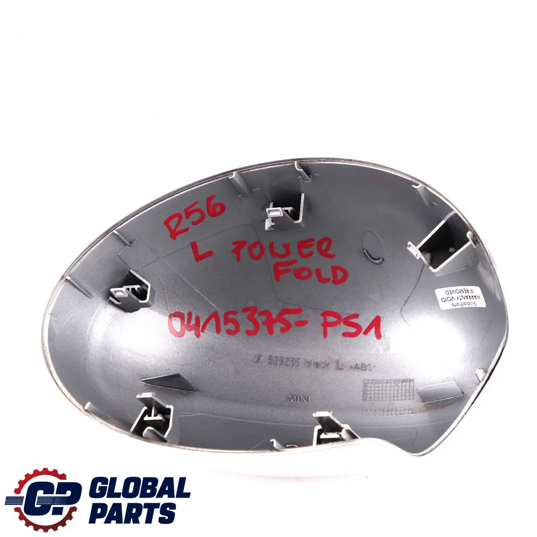 Fold Cap Casing Left N/S Mirror Wing Pure Silver 900 to MINI R55 R56 1 Cover Power with Part number 0415375 MINI R55 R56 1 Cover Power Fold Cap Casing Left N/S Mirror Wing Pure Silver 900 - SKU P0415375-PS1 - Part number 0415375