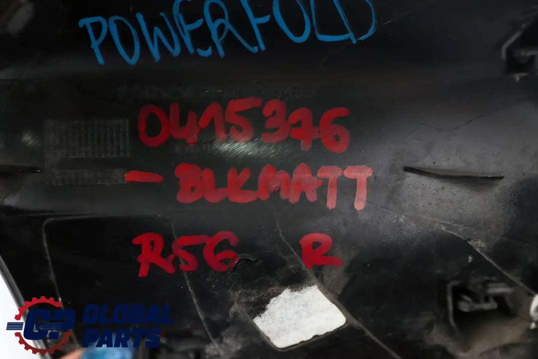 Abdeckung Spiegel Rechts Schwarz Black Matt Anklappfunktion für BMW Mini R55 R56 mit Teilenummer 0415376 BMW Mini R55 R56 Abdeckung Spiegel Rechts Schwarz Black Matt Anklappfunktion - SKU P0415376-BLKMATT - Teilenummer 0415376