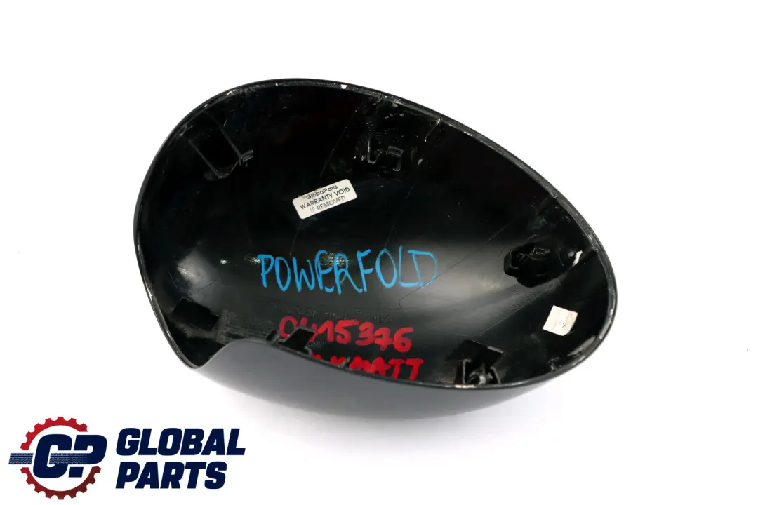 BMW Mini R55 R56 Cover Power Fold Cap Casing Right O/S Mirror Wing Black Matt - SKU P0415376-BLKMATT - Part number 0415376