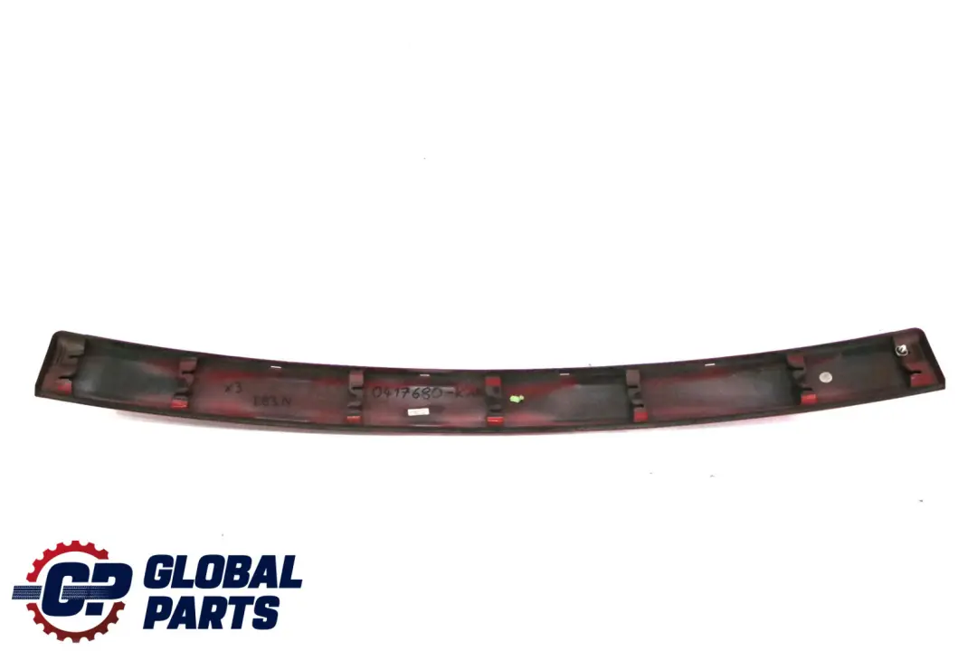 Trunk Boot Lid Tailgate Finisher Cover Karmesinrot Red to BMW X3 Series E83 LCI with Part number 3415976 BMW X3 Series E83 LCI Trunk Boot Lid Tailgate Finisher Cover Karmesinrot Red - SKU P0417680-KAR - Part number 3415976