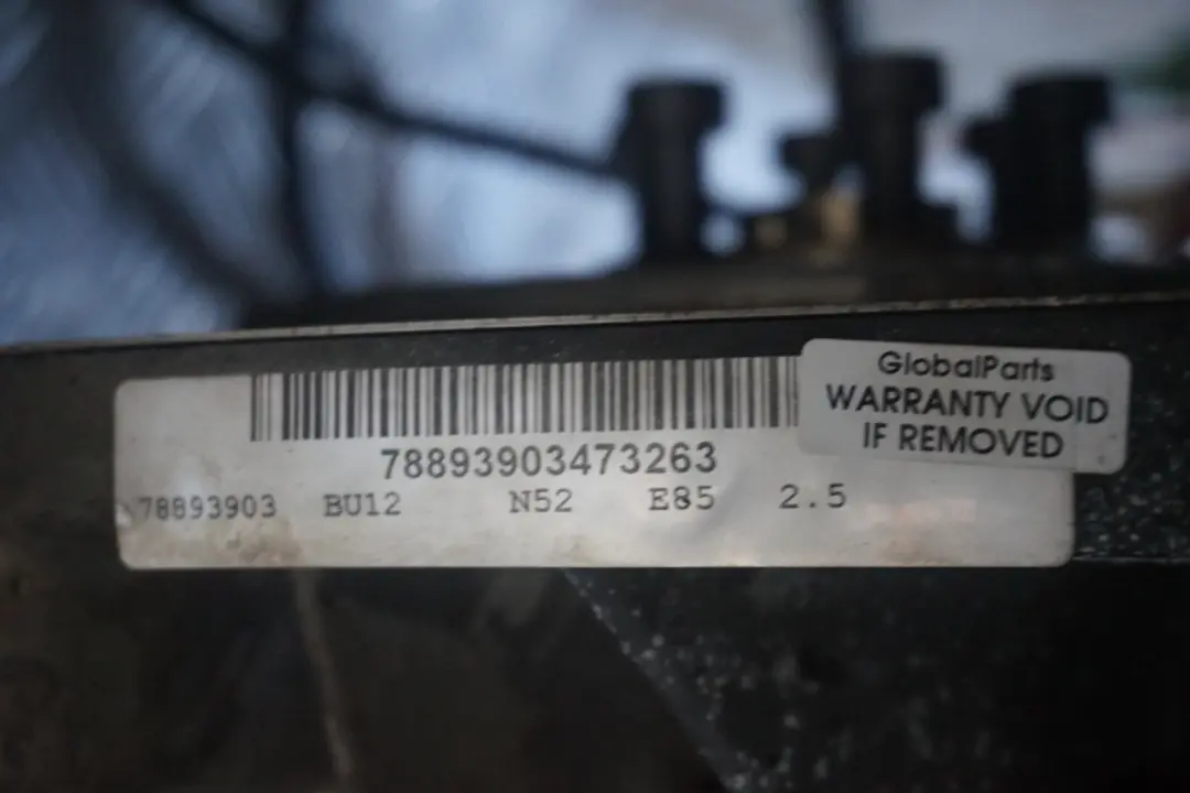 2.5si N52 Moteur Complet N52B25A avec 119 000 km, GARANTIE pour BMW Z4 E85 2.5i à propos du numéro de pièce 0421071 BMW Z4 E85 2.5i 2.5si N52 Moteur Complet N52B25A avec 119 000 km, GARANTIE - SKU p0421071-1 - Numéro de pièce 0421071