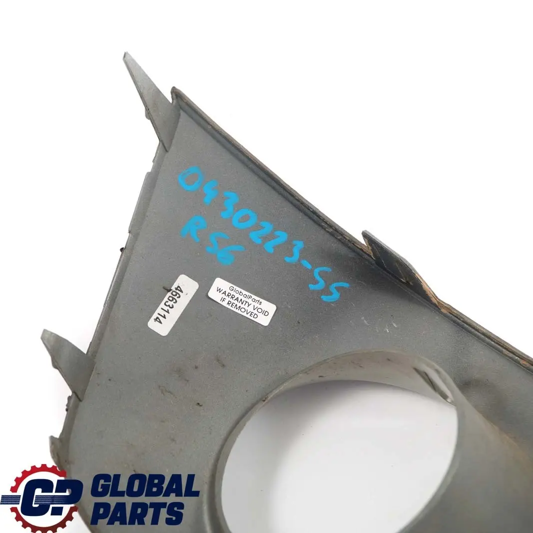 Blende Abdeckung Vorne Links Sparkling Silver Silber für MINI Cooper One R55 R56 mit Teilenummer 0430223 MINI Cooper One R55 R56 Blende Abdeckung Vorne Links Sparkling Silver Silber - SKU P0430223-SS - Teilenummer 0430223