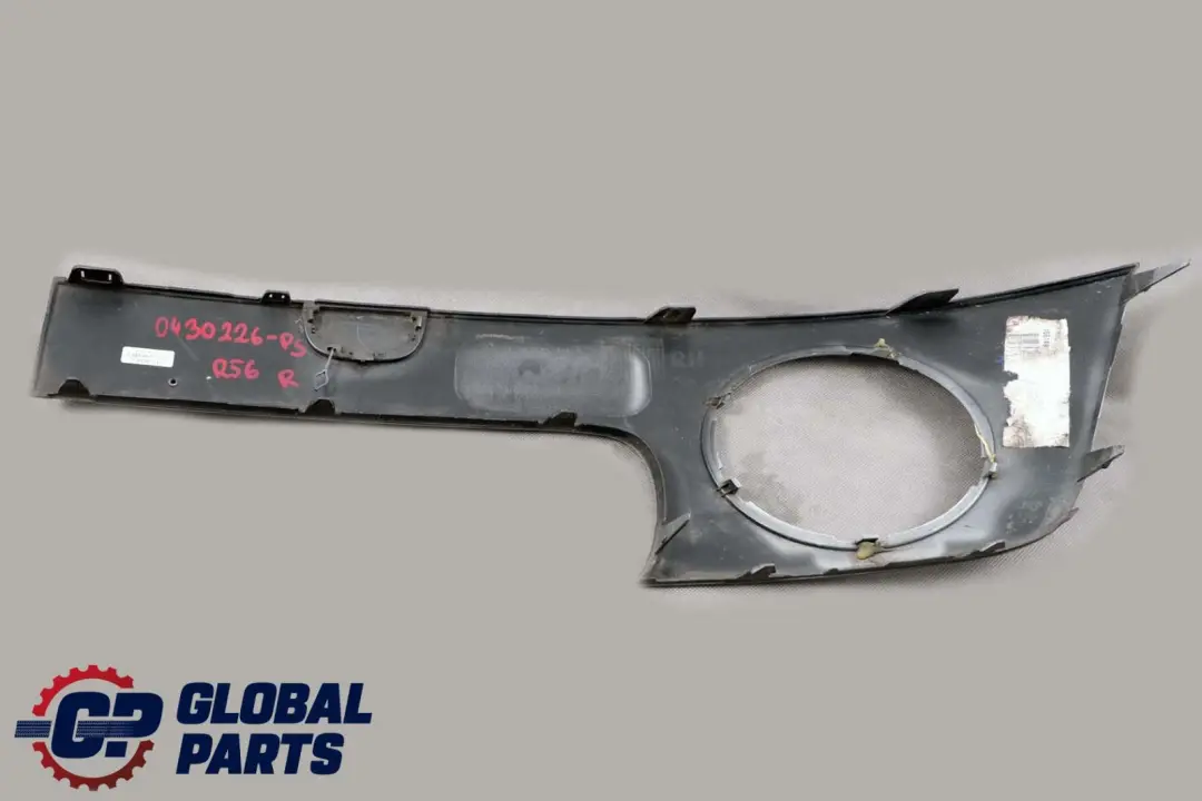 Front Bumper Trim Panel Right O/S Pure Silver to BMW Mini Cooper One R55 R56 with Part number 0430226 BMW Mini Cooper One R55 R56 Front Bumper Trim Panel Right O/S Pure Silver - SKU P0430226-PS - Part number 0430226