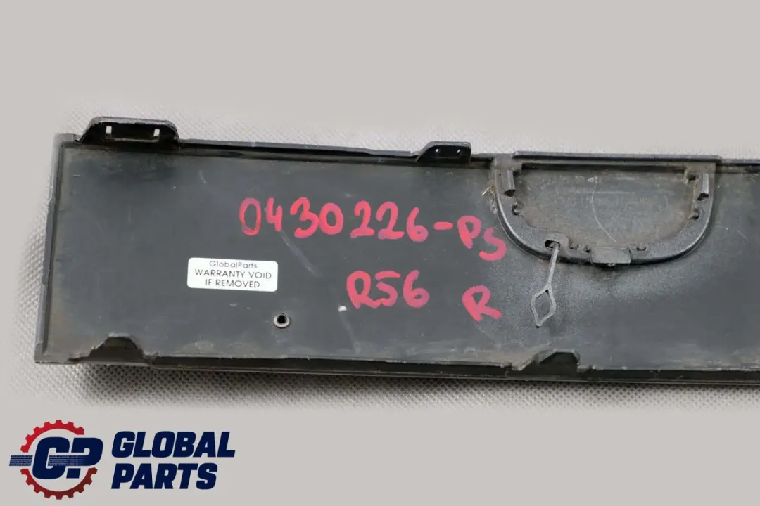 Front Bumper Trim Panel Right O/S Pure Silver to BMW Mini Cooper One R55 R56 with Part number 0430226 BMW Mini Cooper One R55 R56 Front Bumper Trim Panel Right O/S Pure Silver - SKU P0430226-PS - Part number 0430226