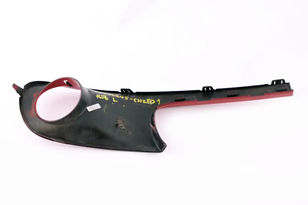 FrontstoĂźstange Blende Links Chili Red für Mini Cooper S 1 R55 R56 mit Teilenummer 2751563 Mini Cooper S 1 R55 R56 FrontstoĂźstange Blende Links Chili Red - SKU P0430245-CHRED1 - Teilenummer 2751563