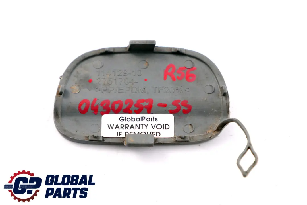 Mini R56 Rear Bumper Towing Eye Cover Right O/S Sparkling Silver A60 2751704 - SKU P0430257-SS - Part number 0430257