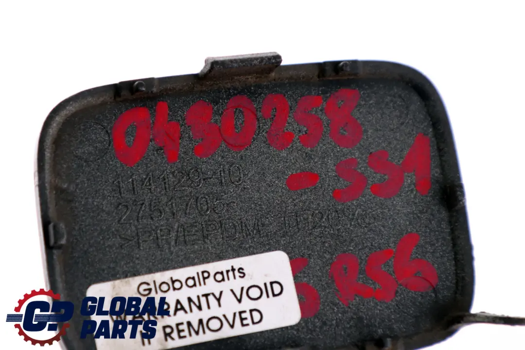 Flap Towing Eye Rear Bumper Sparkling Silver A60 to BMW Mini Cooper S 1 R56 Cover with Part number 0430258 BMW Mini Cooper S 1 R56 Cover Flap Towing Eye Rear Bumper Sparkling Silver A60 - SKU P0430258-SS1 - Part number 0430258