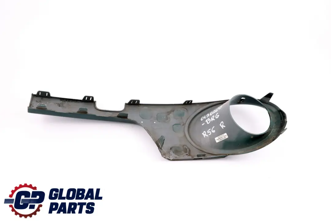 Front Bumper Trim Panel Right O/S British Racing Green to Mini Cooper R55 R56 with Part number 0430260 Mini Cooper R55 R56 Front Bumper Trim Panel Right O/S British Racing Green - SKU P0430260-BRG - Part number 0430260