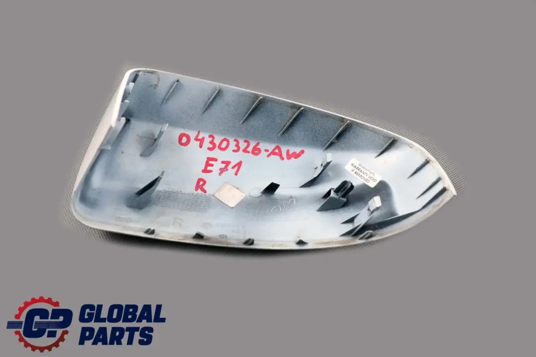 BMW X5 X6 Series E70 E71 Cover Cap Casing Right Mirror Wing Alpinweiss White - SKU P0430326-AW - Part number 0430326