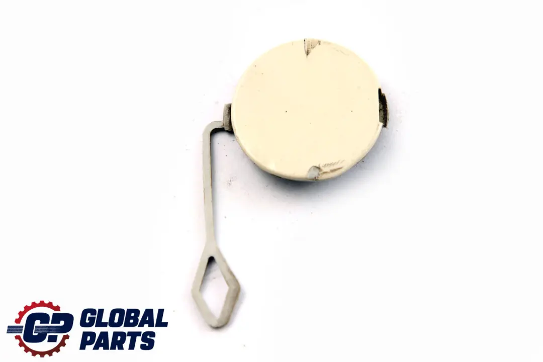 Bumper Towing Eye Cover Cap Trim Pepper White to BMW MINI Clubman R55 Rear with Part number 7167567 BMW MINI Clubman R55 Rear Bumper Towing Eye Cover Cap Trim Pepper White - SKU P0442796-PW - Part number 7167567