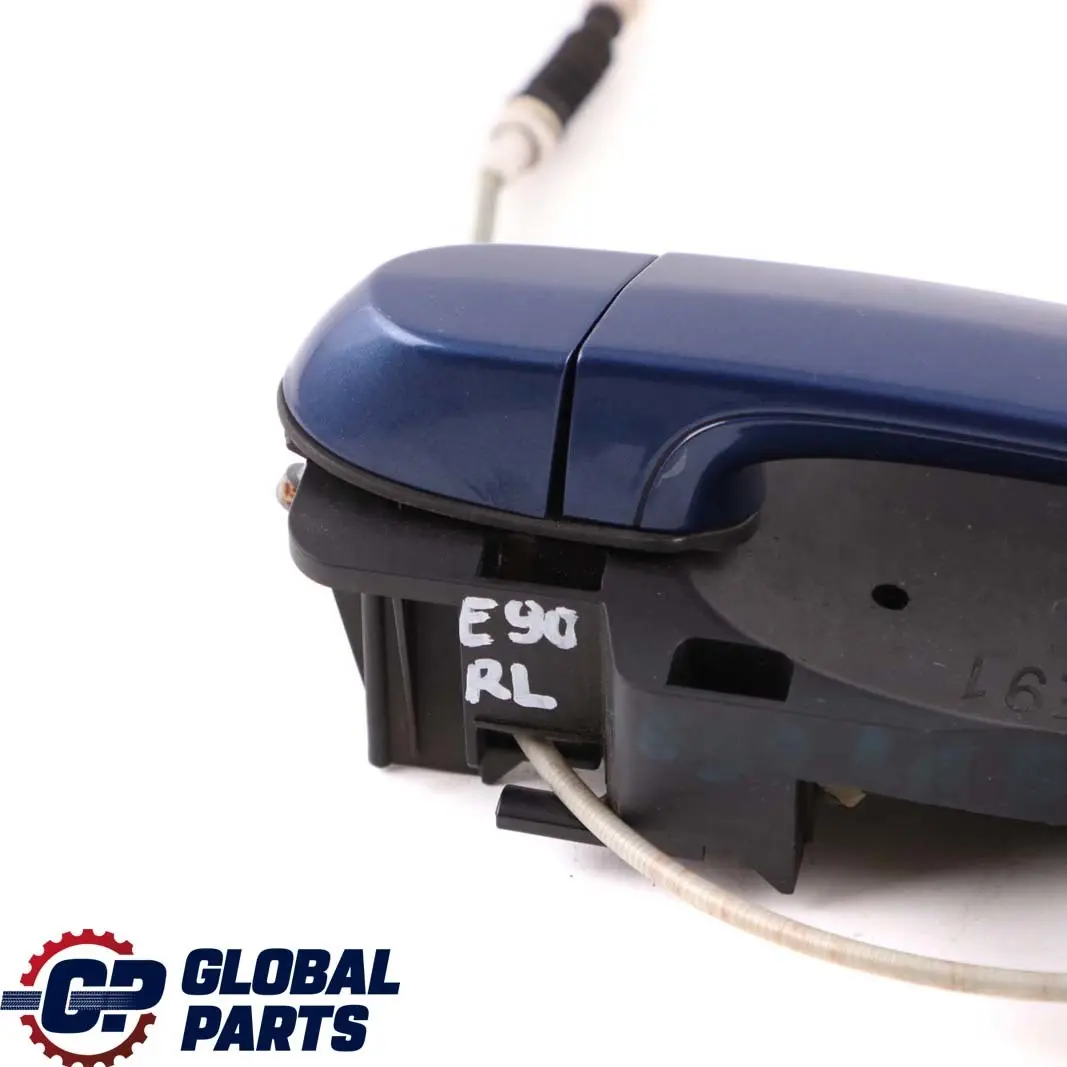 Left Grab Handle Carrier N/S Le Mans Blau Blue 381 to BMW 3 Series 1 E90 E91 Rear with Part number 0445183 BMW 3 Series 1 E90 E91 Rear Left Grab Handle Carrier N/S Le Mans Blau Blue 381 - SKU P0445183-LMB1 - Part number 0445183