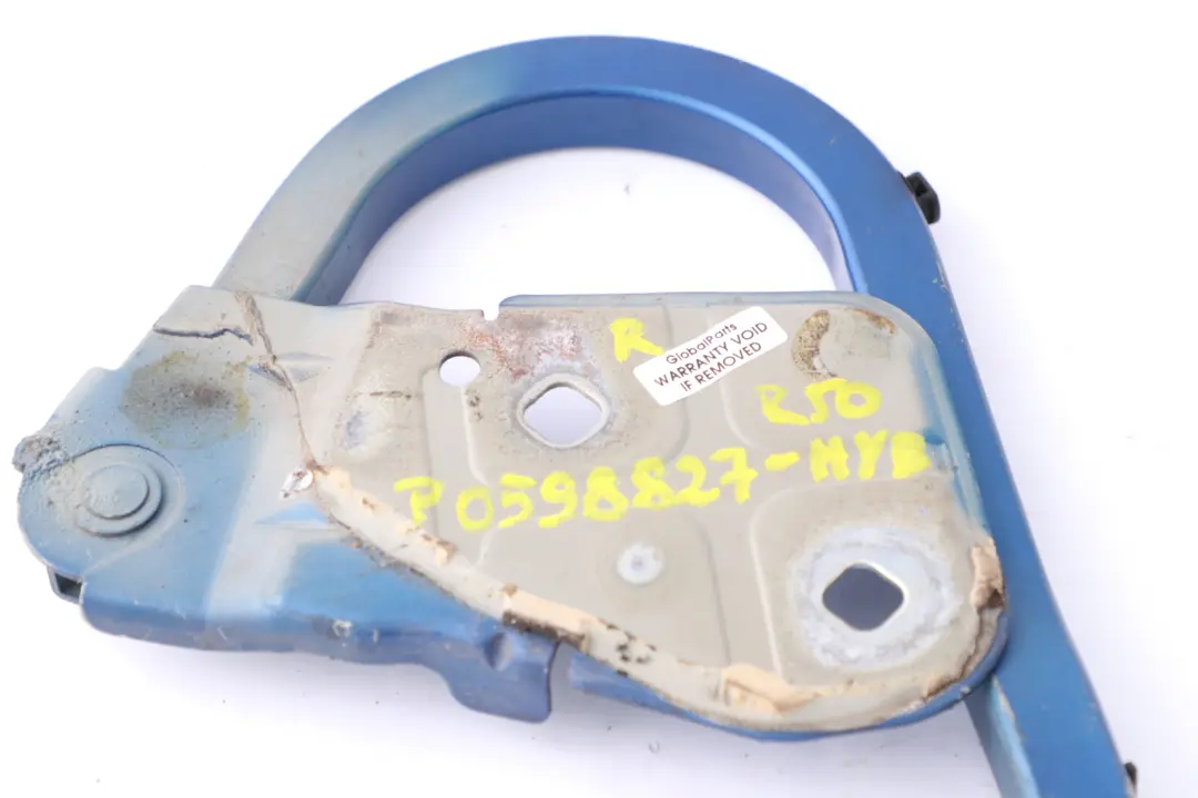 Zawias Maski Prawy Przód Hyper Blue do Mini R50 R52 o numerze 0598827 Mini R50 R52 Zawias Maski Prawy Przód Hyper Blue - SKU P0598827-HYB - Numer Części 0598827