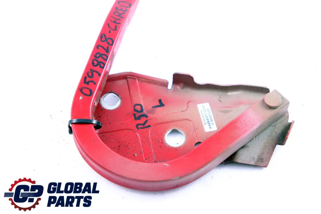 Left N/S Engine Hood Hinge Chili Red 851 to BMW Mini Cooper One R50 R52 R53 with Part number 0598828 BMW Mini Cooper One R50 R52 R53 Left N/S Engine Hood Hinge Chili Red 851 - SKU P0598828-CHRED - Part number 0598828