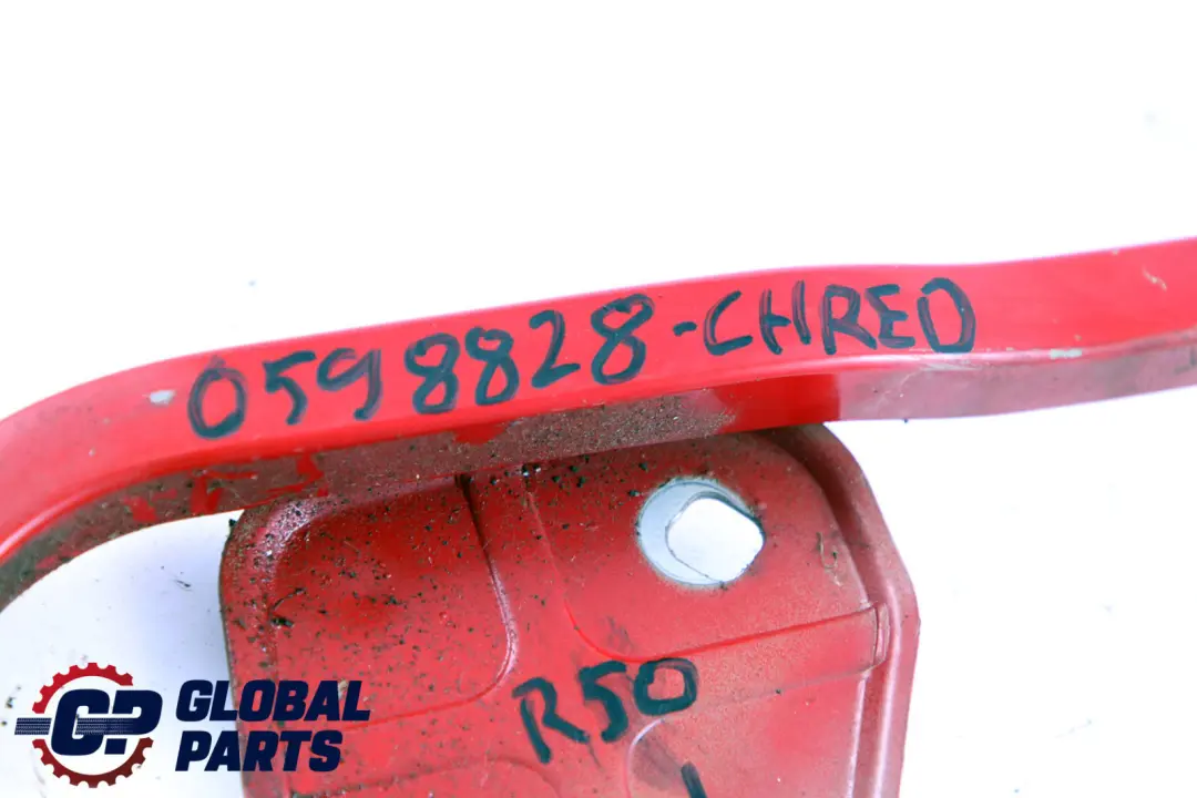 Mini R50 R52 R53 Zawias Maski Lewy Czerwony Chili Red 851 - SKU P0598828-CHRED - Numer Części 0598828