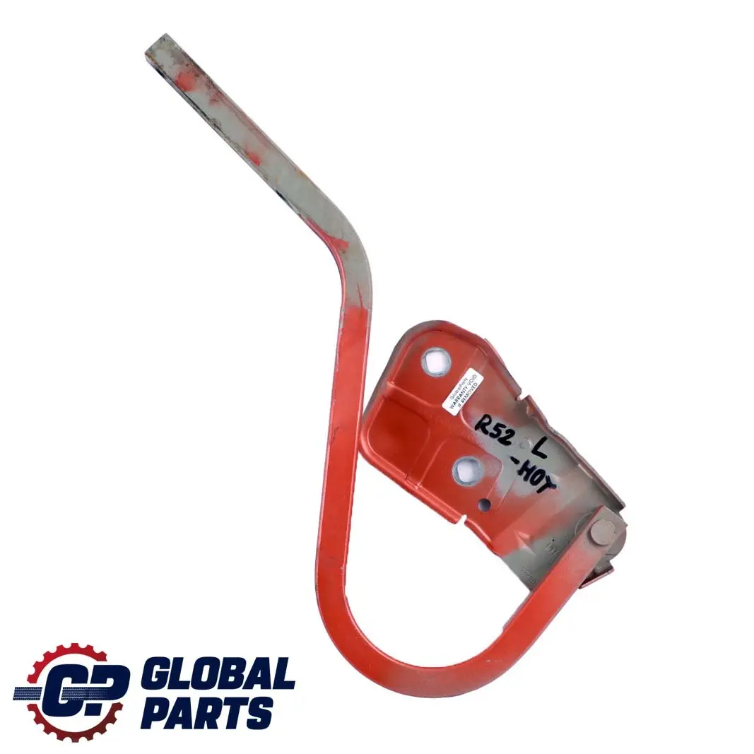 Left N/S Engine Hood Hinge Hot Orange Metallic A26 to BMW Mini Cooper One R50 R53 with Part number 0598828 BMW Mini Cooper One R50 R53 Left N/S Engine Hood Hinge Hot Orange Metallic A26 - SKU P0598828-HOT - Part number 0598828