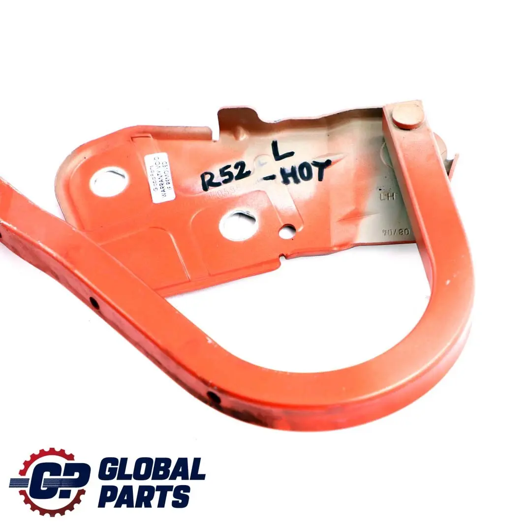 BMW Mini Cooper One R50 R53 Left N/S Engine Hood Hinge Hot Orange Metallic A26 - SKU P0598828-HOT - Part number 0598828