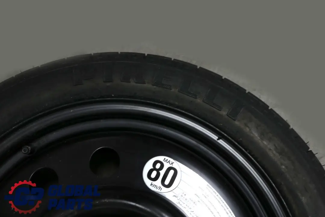 Pirelli Notrad Ersatzrad Stahl Schwarz 115/85 R18 für Jaguar mit Teilenummer Jaguar Pirelli Notrad Ersatzrad Stahl Schwarz 115/85 R18 - SKU Pirelli Spare Wheel - Teilenummer