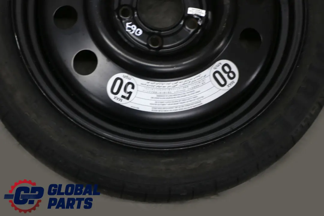 Jaguar Pirelli Notrad Ersatzrad Stahl Schwarz 115/85 R18 für mit Teilenummer Jaguar Pirelli Notrad Ersatzrad Stahl Schwarz 115/85 R18 - SKU Pirelli Spare Wheel - Teilenummer