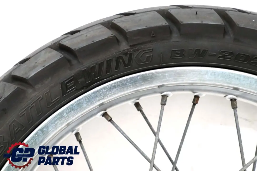  Tyre Spindle Brake Disc Hub Bridgestone Battle Wing - SKU Qingqi QM 125 Rear Wheel - Part number Qingqi QM 125 Rear Wheel