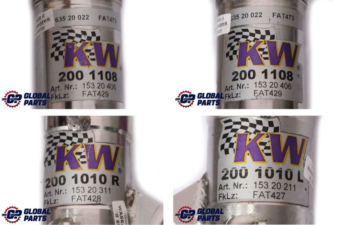 Front Rear Left Right Suspension N/O/S KW Shock Absorber Set to Mini R50 with Part number R50 KW Shock Absorber Set Mini R50 Front Rear Left Right Suspension N/O/S KW Shock Absorber Set - SKU R50 KW Shock Absorber Set - Part number R50 KW Shock Absorber Set