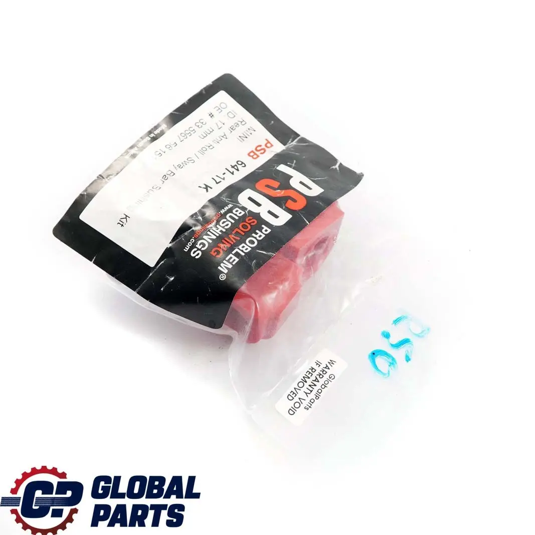 Problem Solving Bushings PSB Rear Stabilizer Anti Roll Bar Bushing Set to Mini R50 with Part number R50 PSB Mini R50 Problem Solving Bushings PSB Rear Stabilizer Anti Roll Bar Bushing Set - SKU R50 PSB - Part number R50 PSB