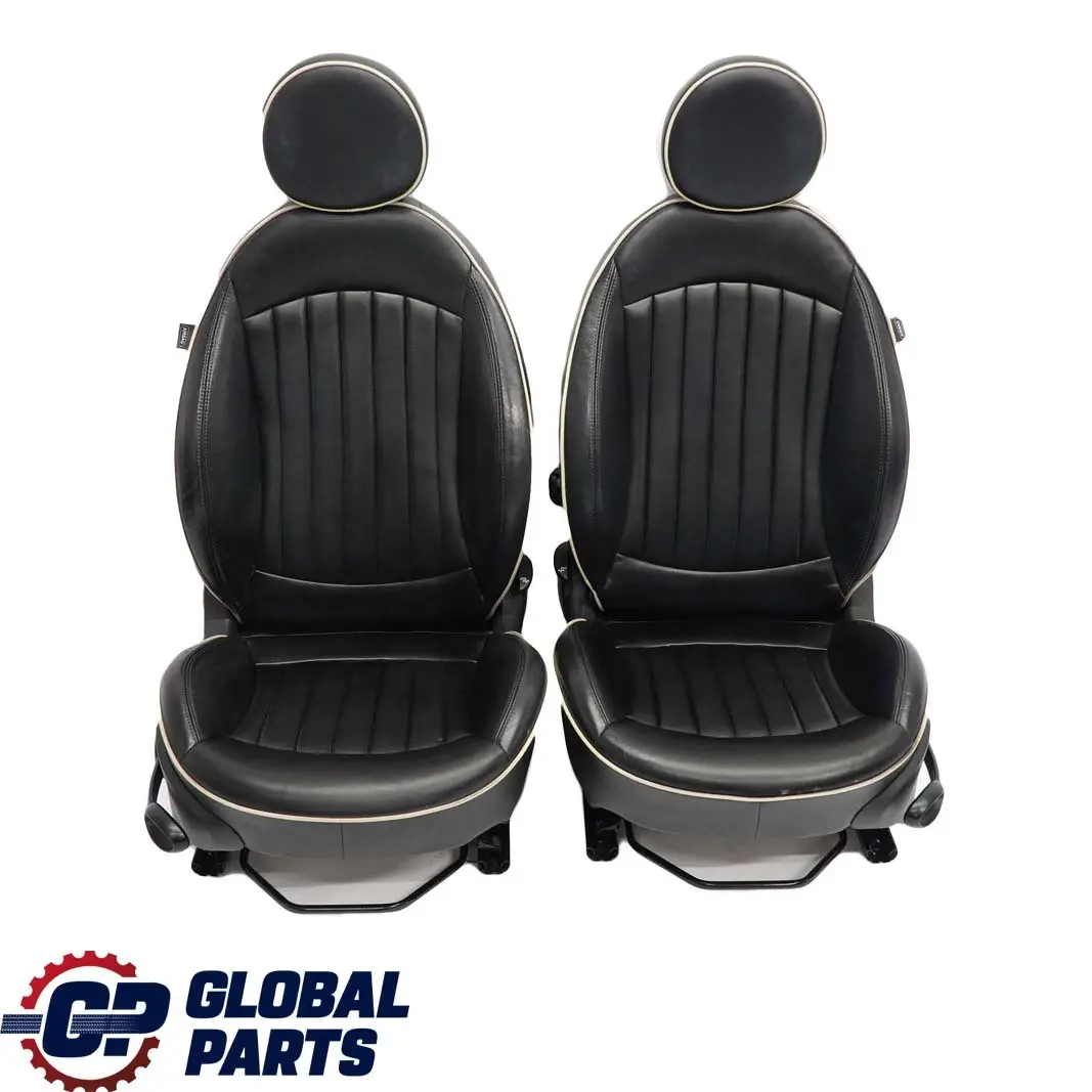 Heated Sport Full Black Leather Lounge Interior Seats to Mini Cooper Clubman with Part number R55 Mini Cooper Clubman Heated Sport Full Black Leather Lounge Interior Seats - SKU R55 Black Leather Seats - Part number R55