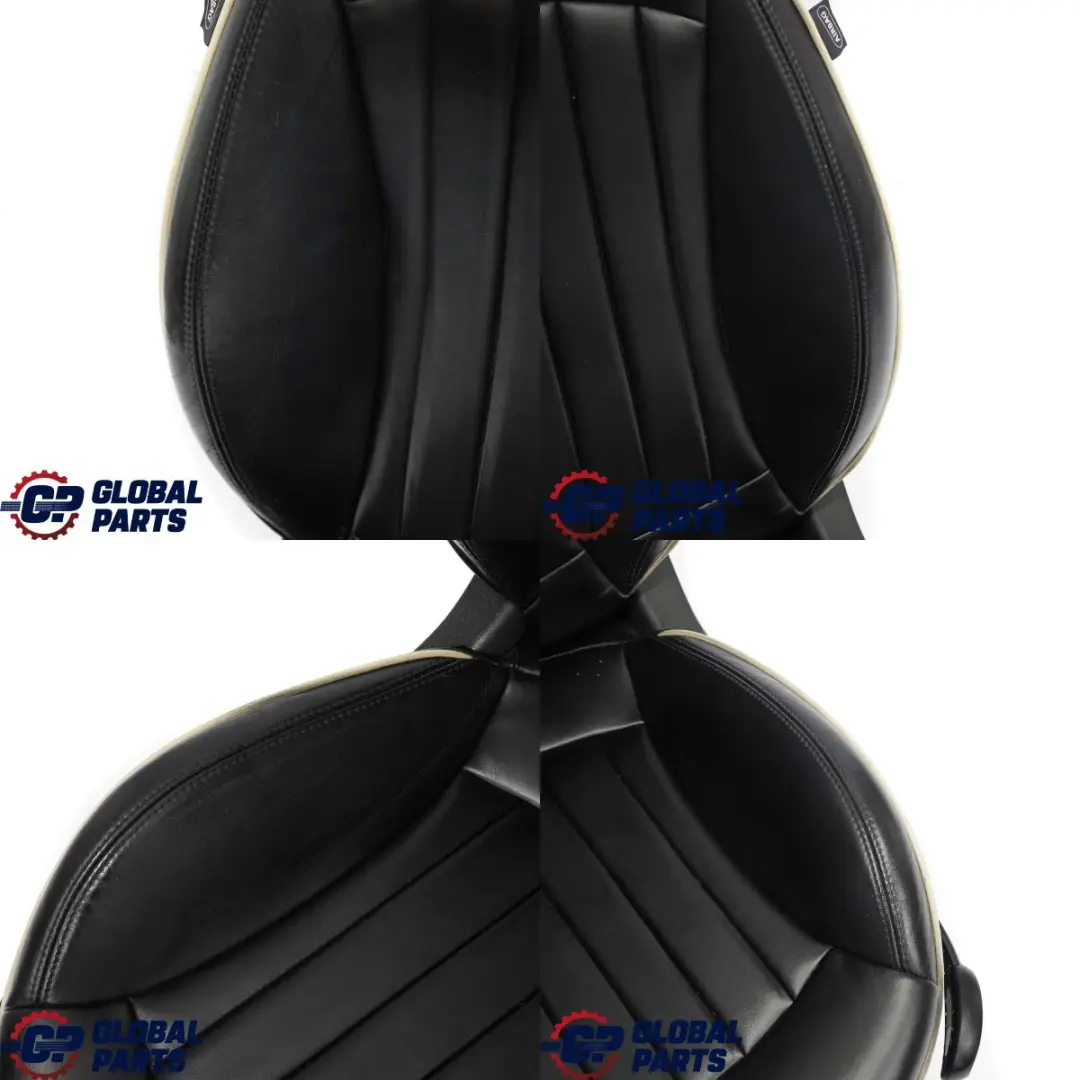 Mini Cooper Clubman Heated Sport Full Black Leather Lounge Interior Seats - SKU R55 Black Leather Seats - Part number R55
