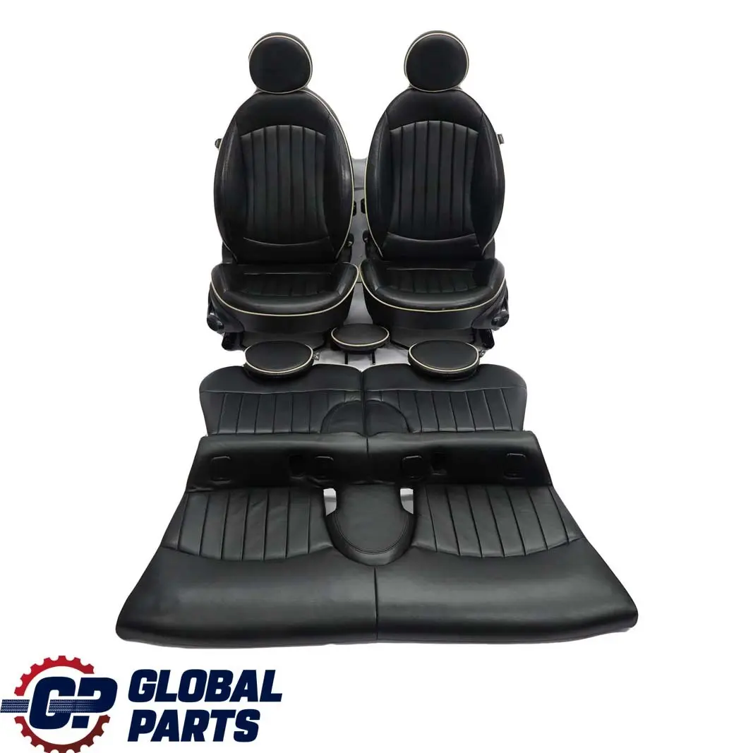 Heated Sport Full Black Leather Lounge Interior Seats to Mini Cooper Clubman with Part number R55 Mini Cooper Clubman Heated Sport Full Black Leather Lounge Interior Seats - SKU R55 Black Leather Seats - Part number R55