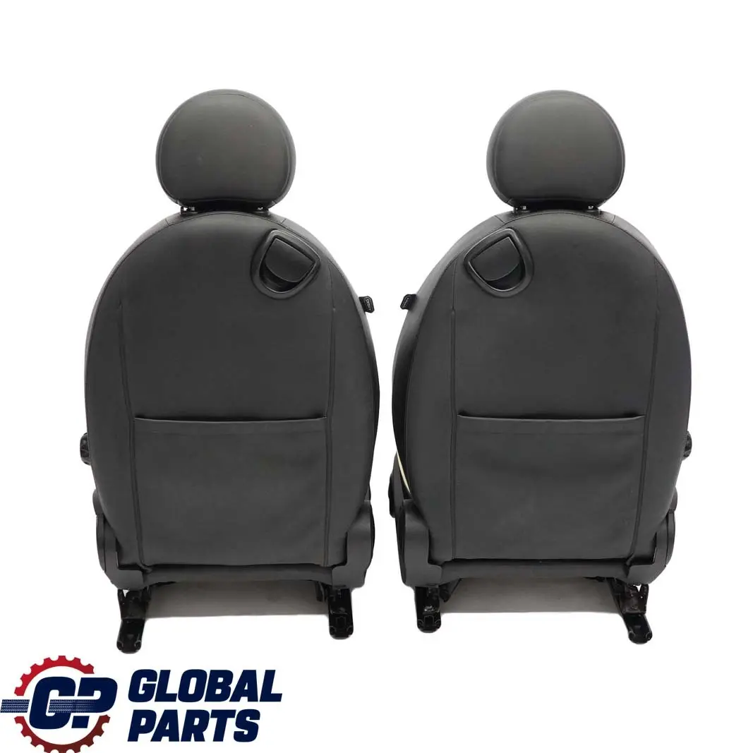 Mini Cooper Clubman Heated Sport Full Black Leather Lounge Interior Seats - SKU R55 Black Leather Seats - Part number R55