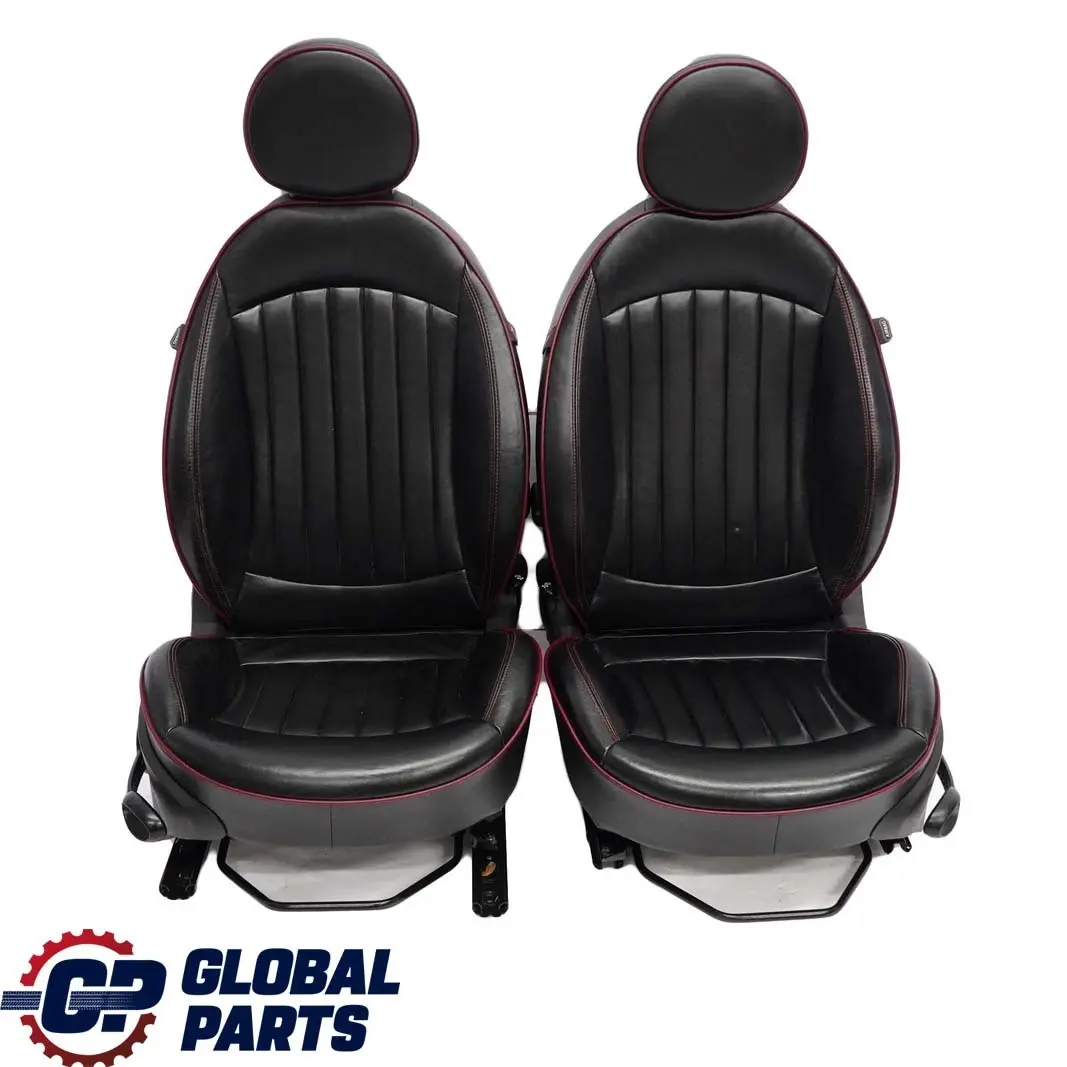 Mini Cooper Clubman Hampton Sport Schwarz Leder Lounge Rote Innensitze Sitze - SKU R55 Leather Seats - Teilenummer R55