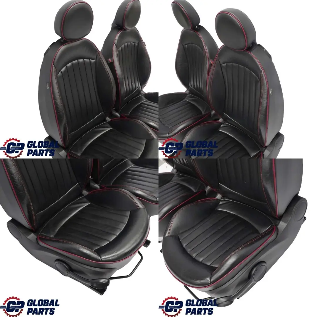 Hampton Sport Schwarz Leder Lounge Rote Innensitze Sitze für Mini Cooper Clubman mit Teilenummer R55 Mini Cooper Clubman Hampton Sport Schwarz Leder Lounge Rote Innensitze Sitze - SKU R55 Leather Seats - Teilenummer R55