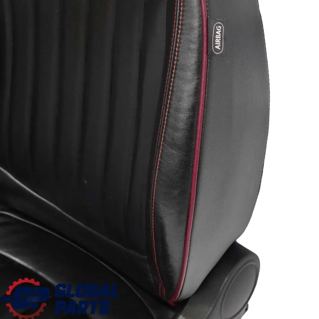 Mini Cooper Clubman Hampton Sport Schwarz Leder Lounge Rote Innensitze Sitze - SKU R55 Leather Seats - Teilenummer R55