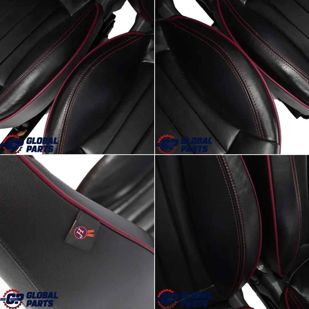 Mini Cooper Clubman Hampton Sport Schwarz Leder Lounge Rote Innensitze Sitze - SKU R55 Leather Seats - Teilenummer R55