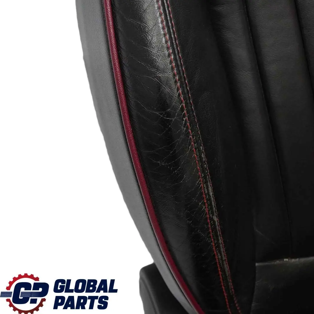 Hampton Sport Black Leather Lounge Red Interior Seats to Mini Cooper Clubman with Part number R55 Mini Cooper Clubman Hampton Sport Black Leather Lounge Red Interior Seats - SKU R55 Leather Seats - Part number R55