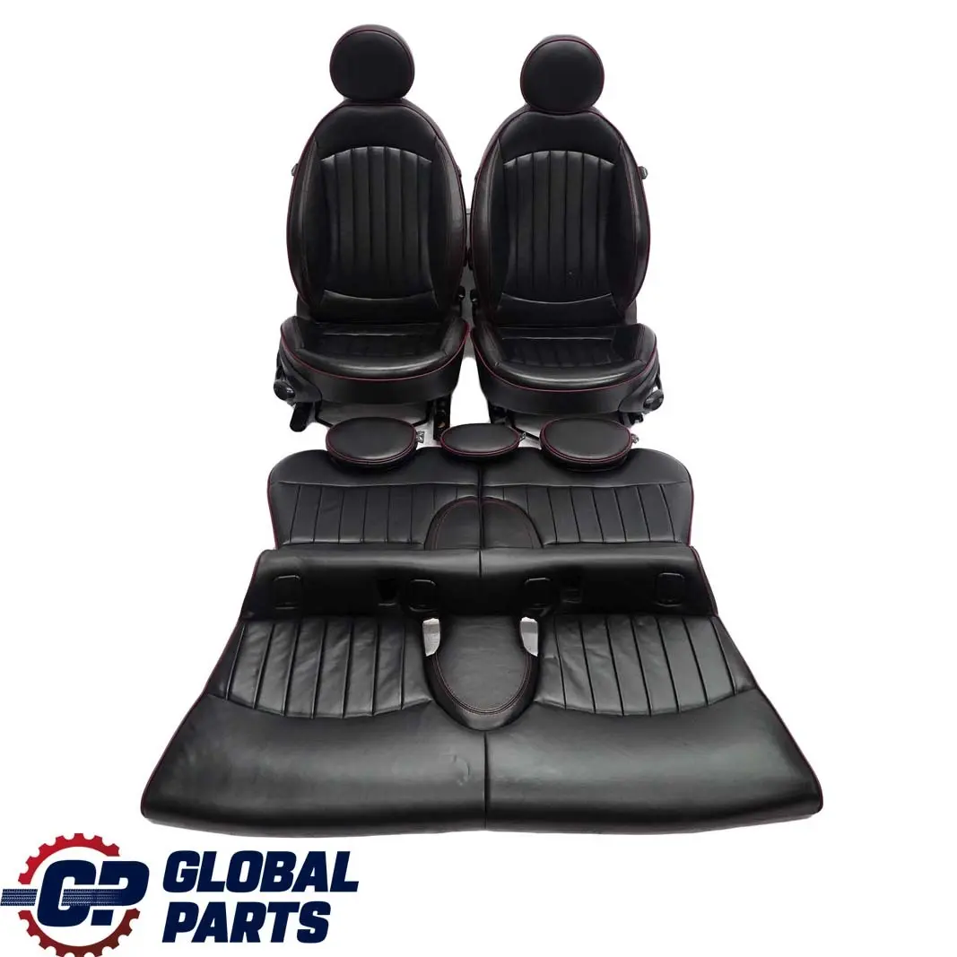 Hampton Sport Schwarz Leder Lounge Rote Innensitze Sitze für Mini Cooper Clubman mit Teilenummer R55 Mini Cooper Clubman Hampton Sport Schwarz Leder Lounge Rote Innensitze Sitze - SKU R55 Leather Seats - Teilenummer R55