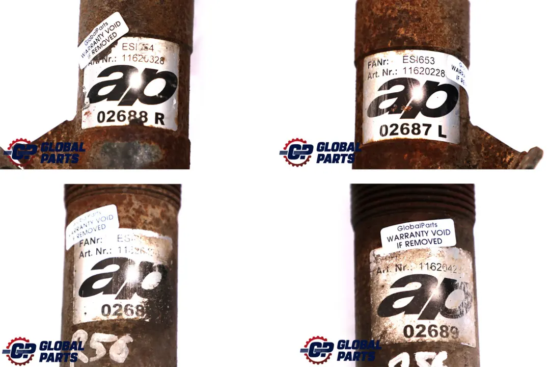 Mini R56 Front Rear Left Right Suspension N/O/S AP Shock Absorber Set - SKU R56 AP Shock Absorber Set - Part number R56 AP Shock Absorber Set