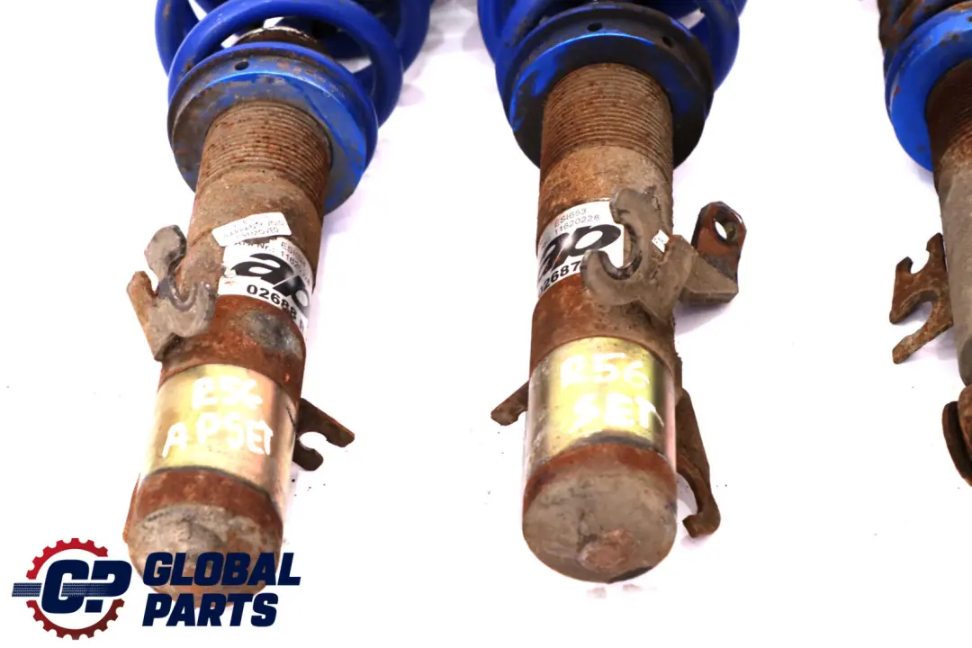 Front Rear Left Right Suspension N/O/S AP Shock Absorber Set to Mini R56 with Part number R56 AP Shock Absorber Set Mini R56 Front Rear Left Right Suspension N/O/S AP Shock Absorber Set - SKU R56 AP Shock Absorber Set - Part number R56 AP Shock Absorber Set