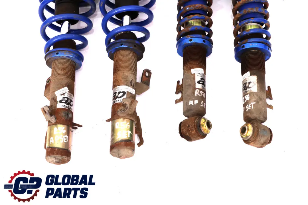 Mini R56 Front Rear Left Right Suspension N/O/S AP Shock Absorber Set - SKU R56 AP Shock Absorber Set - Part number R56 AP Shock Absorber Set