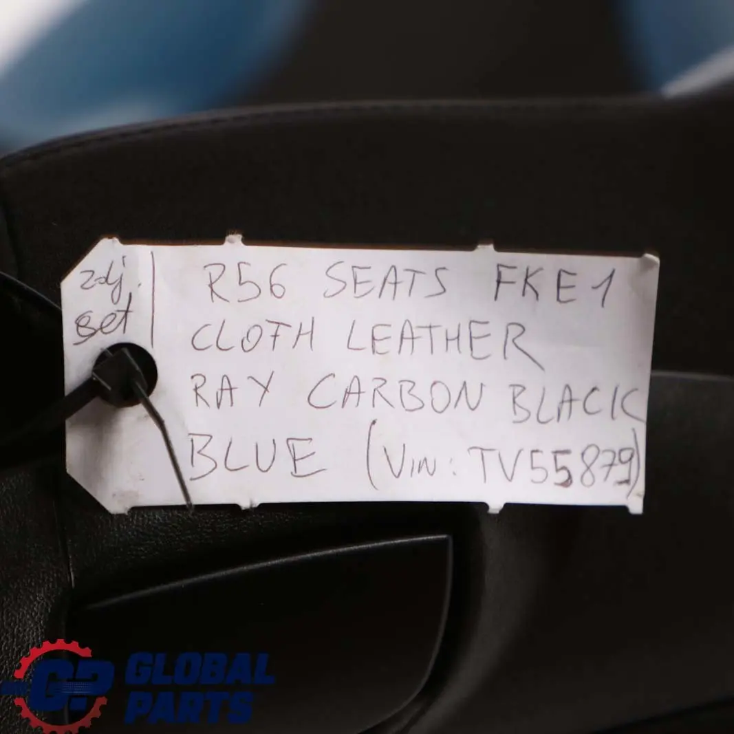 Cloth / Blue Leather Interior Seats Front Rear Seat to Mini Cooper One Sport with Part number R56 Mini Cooper One Sport Cloth / Blue Leather Interior Seats Front Rear Seat - SKU R56 Sport Seats Cloth / Blue Leather RAY (FKE3) - Part number R56