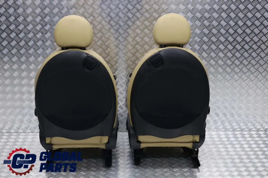 Heated Sports Full Leather Beige Interior Seats with Airbag to Mini Cooper One with Part number R56 Mini Cooper One Heated Sports Full Leather Beige Interior Seats with Airbag - SKU R56 Sports Full Leather Beige Seats-2 - Part number R56