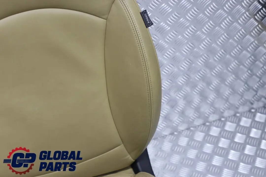 Heated Sports Full Leather Beige Interior Seats with Airbag to Mini Cooper One with Part number R56 Mini Cooper One Heated Sports Full Leather Beige Interior Seats with Airbag - SKU R56 Sports Full Leather Beige Seats-2 - Part number R56