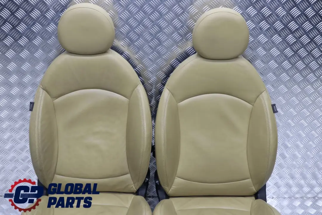 Mini Cooper One Heated Sports Full Leather Beige Interior Seats with Airbag - SKU R56 Sports Full Leather Beige Seats-2 - Part number R56