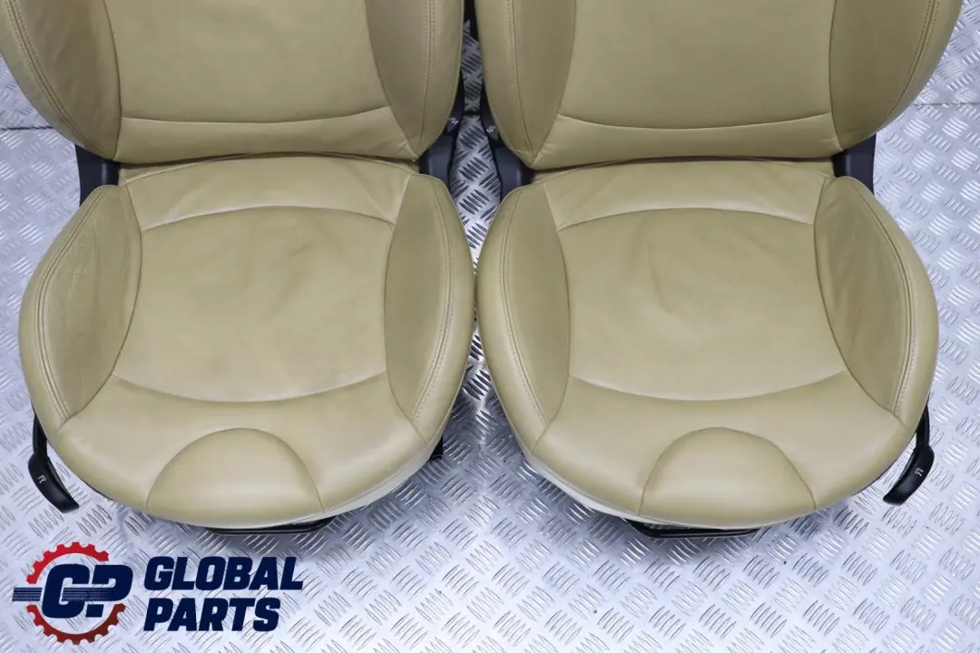 Heated Sports Full Leather Beige Interior Seats with Airbag to Mini Cooper One with Part number R56 Mini Cooper One Heated Sports Full Leather Beige Interior Seats with Airbag - SKU R56 Sports Full Leather Beige Seats-2 - Part number R56