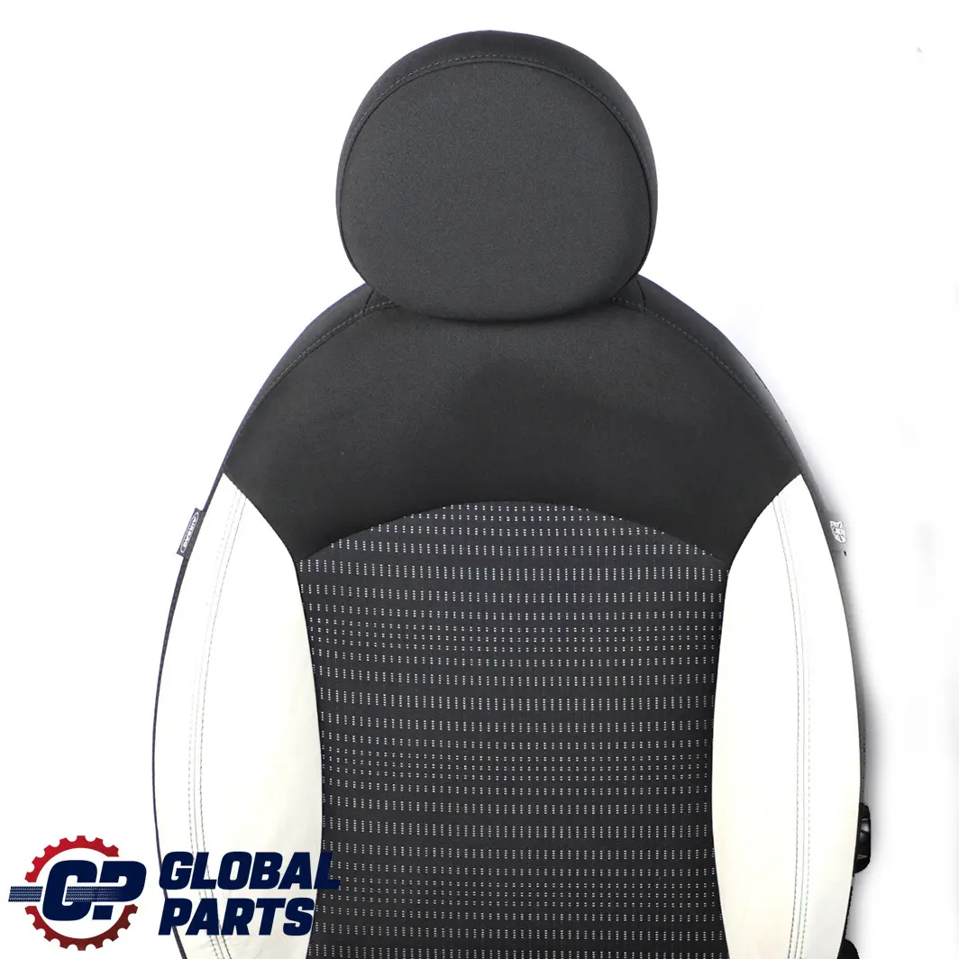 Mini Cooper One Camden Sports Black Cloth / White Leather Interior Seats - SKU R56 Sports Seats Camden - Part number R56