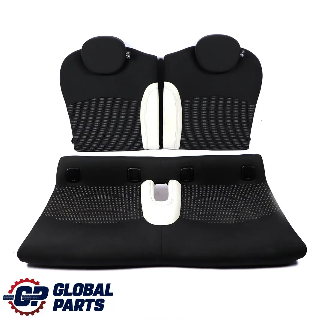Camden Sports Black Cloth / White Leather Interior Seats to Mini Cooper One with Part number R56 Mini Cooper One Camden Sports Black Cloth / White Leather Interior Seats - SKU R56 Sports Seats Camden - Part number R56