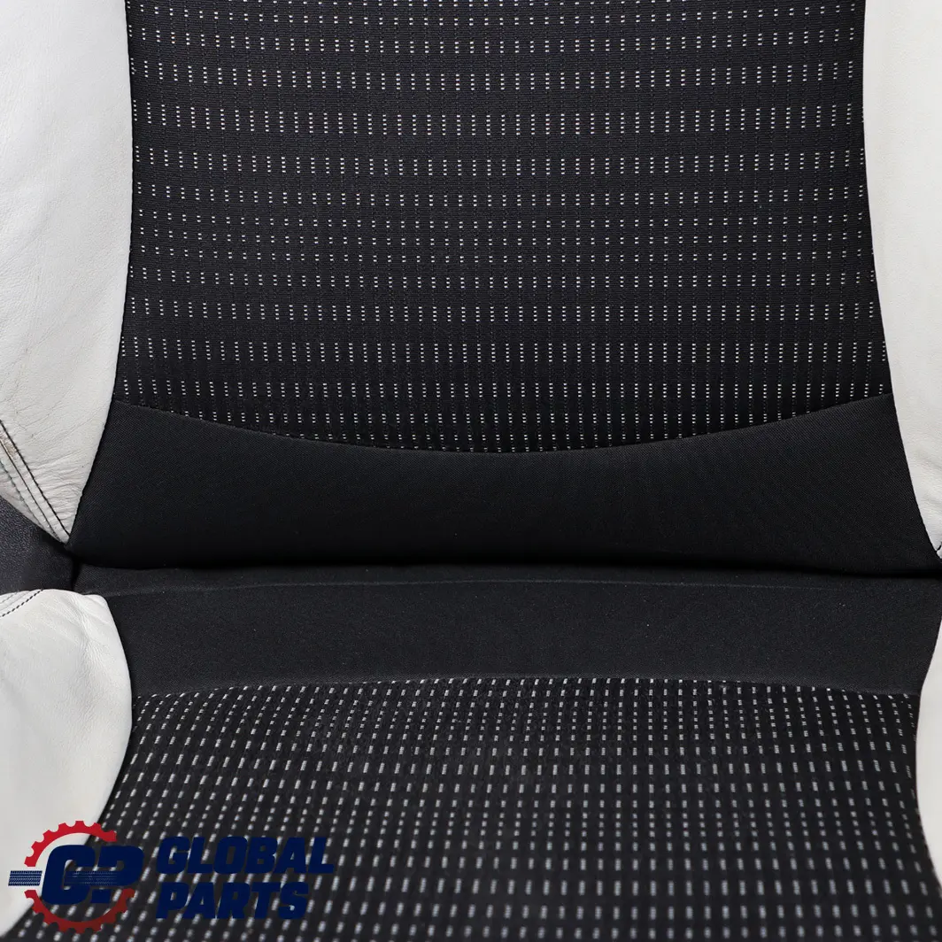 Camden Sports Black Cloth / White Leather Interior Seats to Mini Cooper One with Part number R56 Mini Cooper One Camden Sports Black Cloth / White Leather Interior Seats - SKU R56 Sports Seats Camden - Part number R56