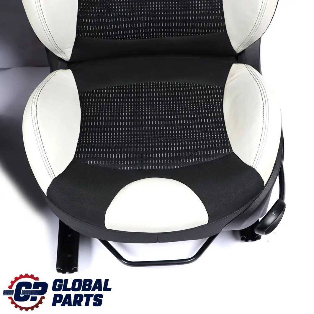 Mini Cooper One Camden Sports Black Cloth / White Leather Interior Seats - SKU R56 Sports Seats Camden - Part number R56